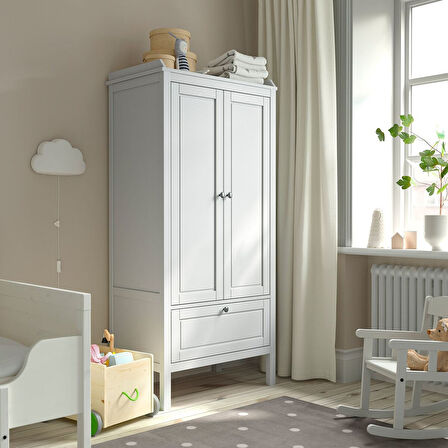 Çocuk gardırobu, gri, 80x50x171 cm