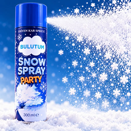 BakGelAl Yapay Kar Spreyi 300 ml – Yılbaşı, Parti, Cam ve Vitrin Süsleme Spreyi