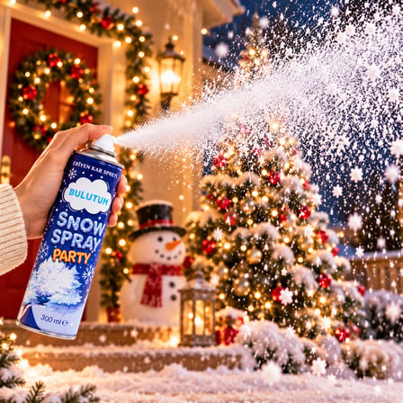 BakGelAl Yapay Kar Spreyi 300 ml – Yılbaşı, Parti, Cam ve Vitrin Süsleme Spreyi