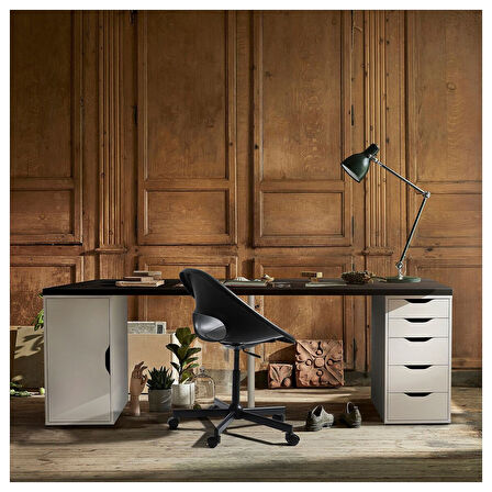 Çalışma masası, venge-beyaz, 200x60 cm, LAGKAPTEN, ADILS