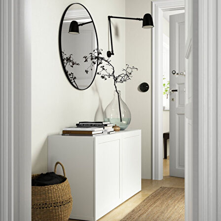 Dolap kombinasyonu, beyaz, 120x42x65 cm, HANVIKEN