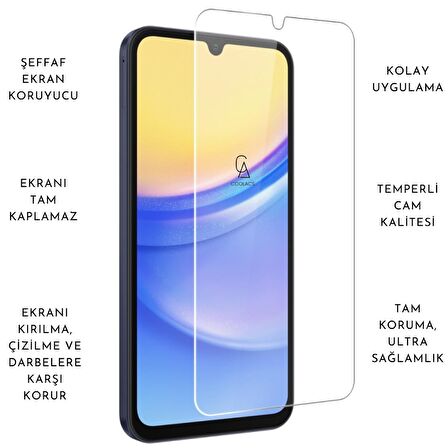 Samsung Galaxy A25 ile Uyumlu Kılıf Soft Yumuşak Telefon Kılıfı ve Temperli Cam Ekran Koruyucu