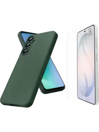 Samsung Galaxy S26 ile Uyumlu Kılıf Esnek Premium Telefon Kılıfı ve Temperli Cam Ekran Koruyucu