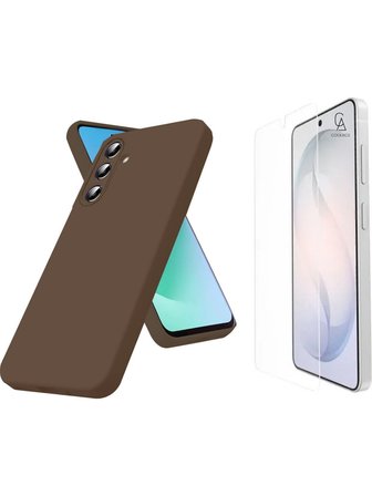 Samsung Galaxy S26 Plus ile Uyumlu Kılıf Esnek Premium Telefon Kılıfı ve Temperli Cam Ekran Koruyucu