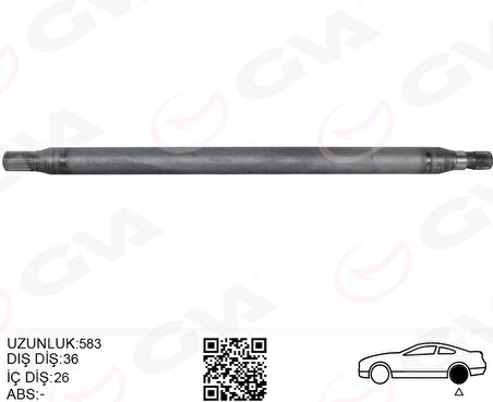 AKS MILI ARKA SAG INCE UZUN 893MM MERCEDES SPRINTER B906 . VW CRAFTER 1930-1935-50 Z:1926-1929 A9063503810 2E0501172D