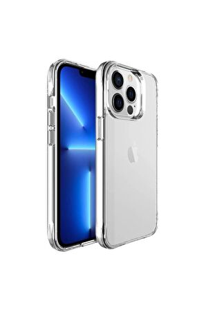 - iPhone 13 Pro Max Uyumlu Şeffaf Kılıf Ultra İnce Airbag Tasarımlı Sararmaz Telefon Kılıfı