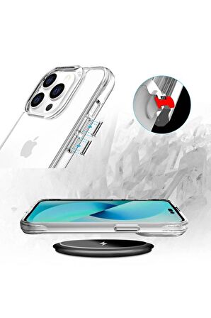 - iPhone 13 Pro Max Uyumlu Şeffaf Kılıf Ultra İnce Airbag Tasarımlı Sararmaz Telefon Kılıfı