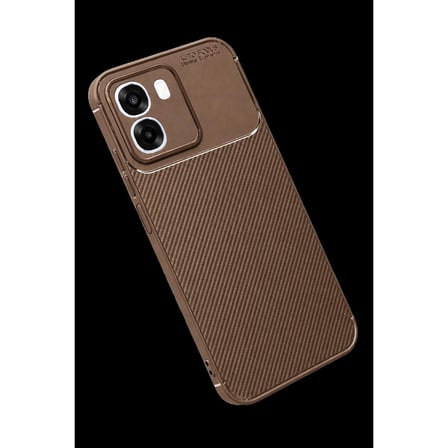 Oppo Oppo A6t 5g Auto Focus Karbon Kapak - Kahverengi