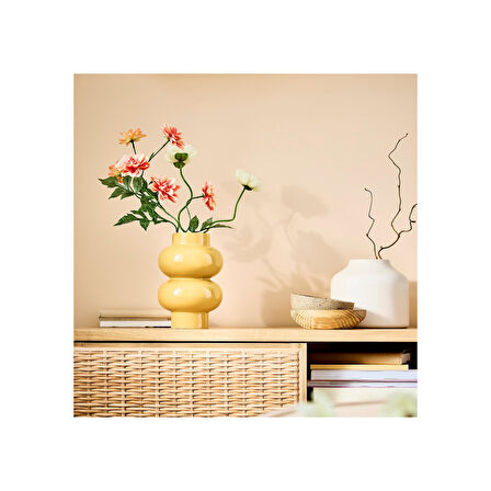 Yapay çiçek, turuncu, 66 cm, yıldız çiçeği, iç-dış mekan