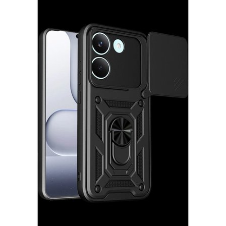 Xiaomi Poco X8 Pro Pars Lens Yüzüklü Silikon - Siyah