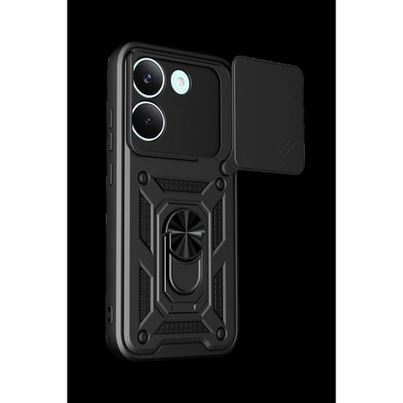 Xiaomi Poco X8 Pro Pars Lens Yüzüklü Silikon - Siyah