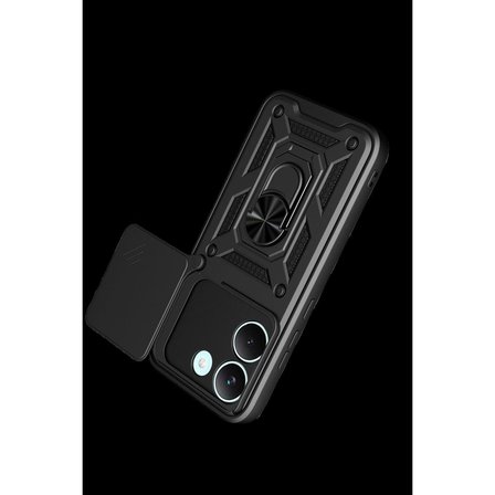 Xiaomi Poco X8 Pro Pars Lens Yüzüklü Silikon - Siyah