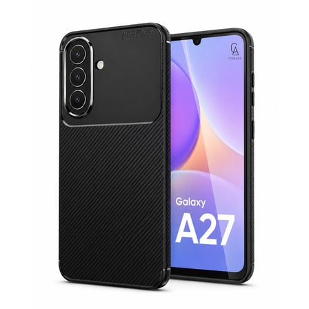 Samsung Galaxy A27 Uyumlu Kılıf Karbon Tasarım Kamera Korumalı Silikon Telefon Kılıfı Kapak
