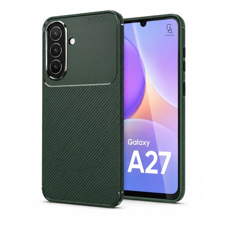 Samsung Galaxy A27 Uyumlu Kılıf Karbon Tasarım Kamera Korumalı Silikon Telefon Kılıfı Kapak