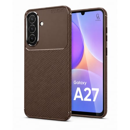 Samsung Galaxy A27 Uyumlu Kılıf Karbon Tasarım Kamera Korumalı Silikon Telefon Kılıfı Kapak