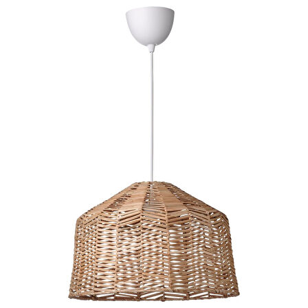 Sarkıt lamba, rattan-beyaz, 45 cm