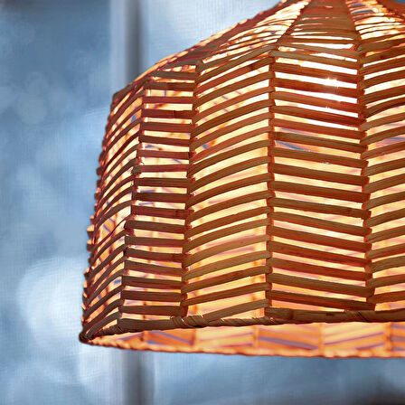 Sarkıt lamba, rattan-beyaz, 45 cm