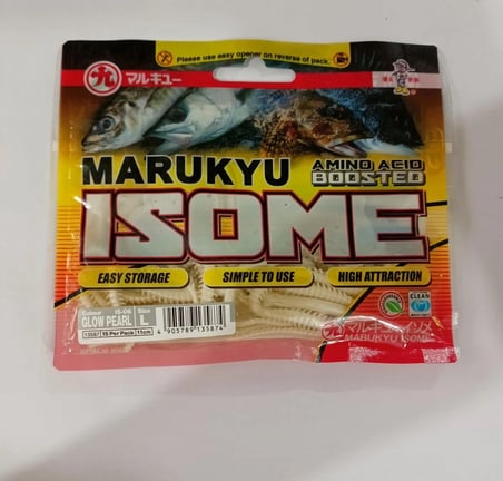 Marukyu Power Isome Large Kokulu Silikon Yem/Glow Pearl