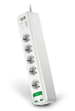 SCHNEIDER ELECTRIC PM5U-GR APC 5'Lİ AKIM KORUMALI PRİZ VE 2 USB GİRİŞİ