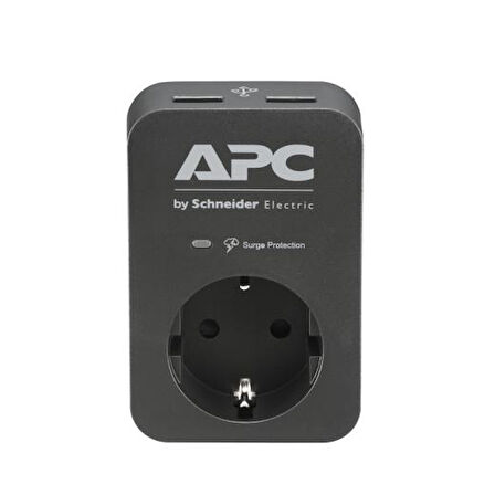 SCHNEIDER ELECTRIC PME1WU2B-GR APC TEKLİ AKIM KORUMALI PRİZ - 2 USB HIZLI ŞARJ