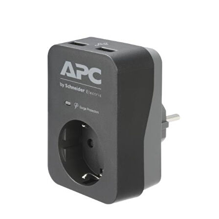 SCHNEIDER ELECTRIC PME1WU2B-GR APC TEKLİ AKIM KORUMALI PRİZ - 2 USB HIZLI ŞARJ