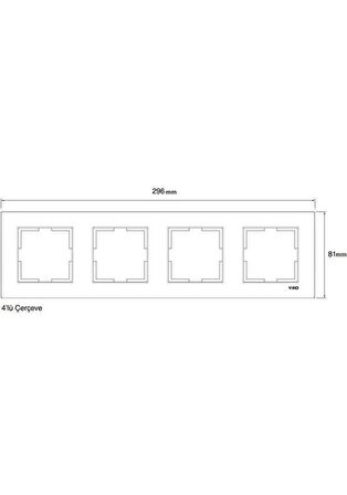 VİKO KARRE DÖRTLÜ ÇERÇEVE BEYAZ (90960203)