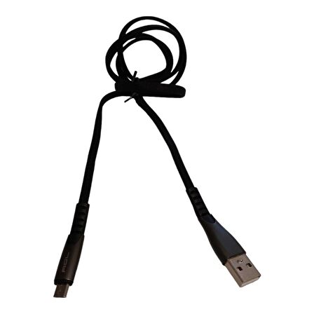 ACL ACK-42 100 CM 2.4A METAL BAŞLIKLI MICRO USB ŞARJ VE VERİ KABLOSU SİYAH