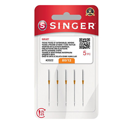 Overlok İğnesi 12 Numara (5'Li Blıster)