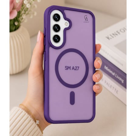 Samsung Galaxy A27 Ile Uyumlu Kılıf Magsafe Şarj Özellikli Mat Arka Yüzeyli Kapak