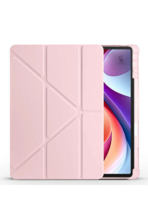 Honor Pad 9 12.1 inç Uyumlu Kılıf 3 Farklı Stand Kalemlikli Tri Folding Tablet Kılıfı