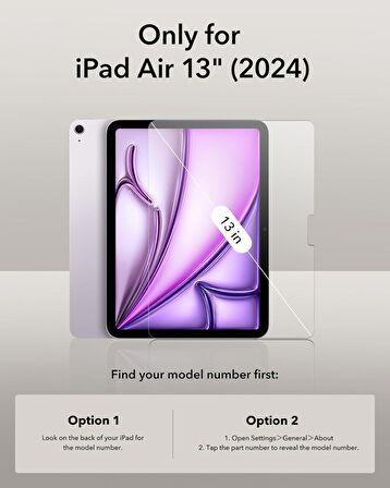 Apple iPad Air 13 inç 2024 (M2) ile Uyumlu Paperlike Kağıt Hissi Yazım Çizim Ekran Koruyucu Film