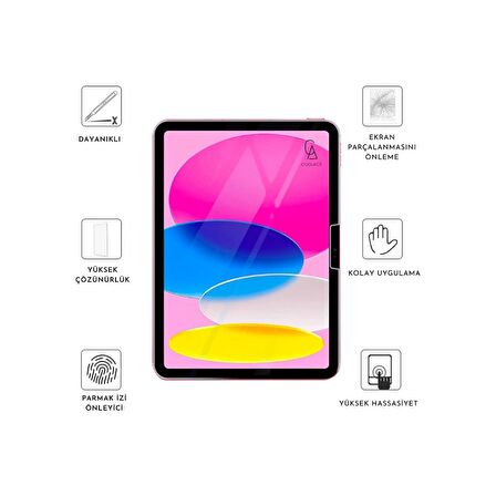 iPad Air 11" 2024 (A2902-A2903) ile Uyumlu Temperli Kırılmaz Cam Ekran Koruyucu