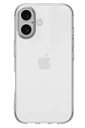 Apple iPhone 16 Plus ile Uyumlu Kılıf Şeffaf Esnek Silikon Telefon Kılıfı Kapak