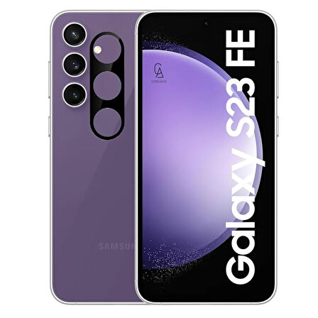 Samsung Galaxy S23 FE Uyumlu Kılıf Şeffaf Temperli Kırılmaz Cam Ekran ve Kamera Lens Koruyucu Seti