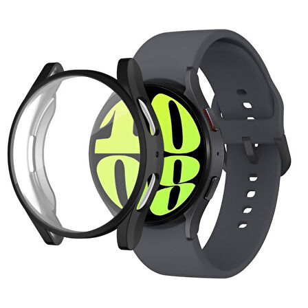 Sm Galaxy watch 7 44mm İçin Full kaplama Bumper darbe emici silikon kılıf 