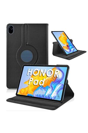 Honor Pad X9 11.5 inç Uyumlu 360° Dönebilen Standlı Tablet Kılıfı Siyah