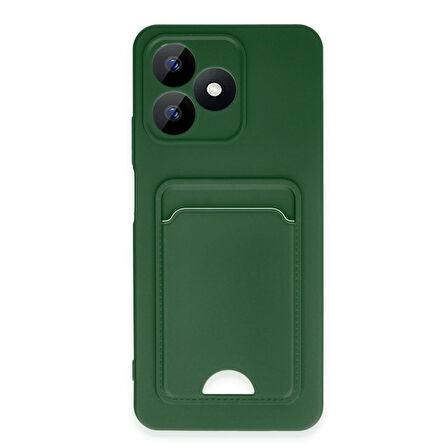 Realme Note 50 Uyumlu Arka Kamera Korumalı Kart Koyulabilen Silikon Kartlıklı Kılıf Kapak