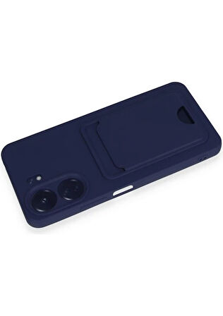 Xiaomi Poco C65 Uyumlu Arka Kamera Korumalı Kart Koyulabilen Silikon Kartlıklı Kılıf Kapak