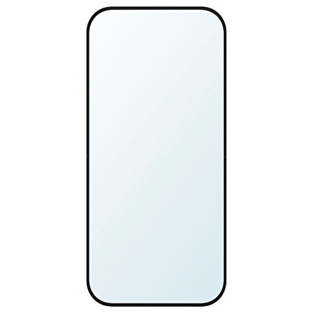 Duvar aynası, siyah, 28x60 cm