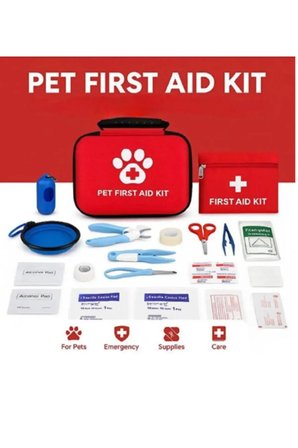 Kedi Köpek Acil İlk Yardım Seti Pet Ecza Çanta Tıbbi Malzeme Tatil ve Kamp Araba Çantası