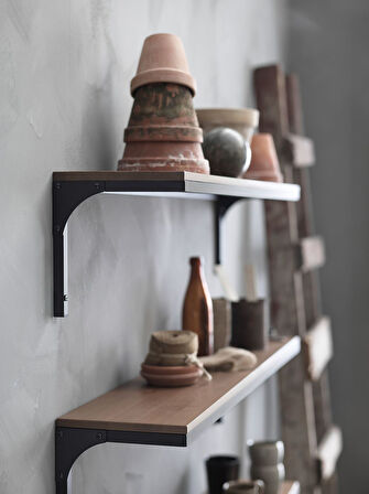 Duvar rafı, siyah, 101x20 cm, 1 adet