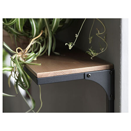 Duvar rafı, siyah, 101x20 cm, 1 adet