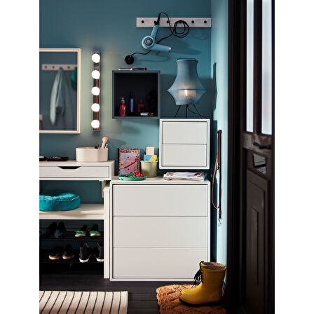 Duvar dolabı ünitesi, beyaz, 35x35x35 cm, çekmeceli