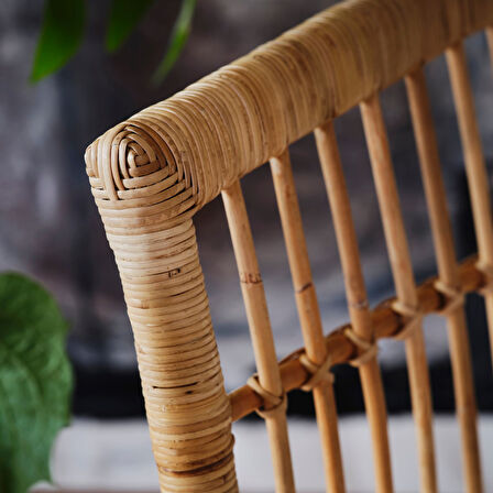 Rattan koltuk, djurmo gri-beyaz