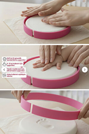 Bebek Çocuk Anı seti ayak izi el izi Hatıra oluşturma kili Geleceğe Not Bırak