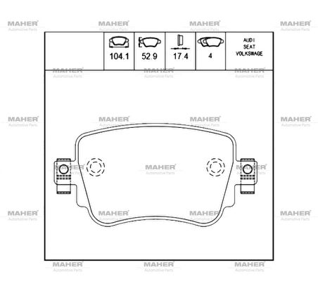 FREN BALATA CADDY 4 2015 / LEON 2018 / A1 / OCTAVIA 2018 ARKA 2K5698451A