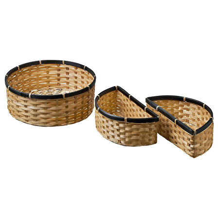 Sepet, bambu, 3 adet