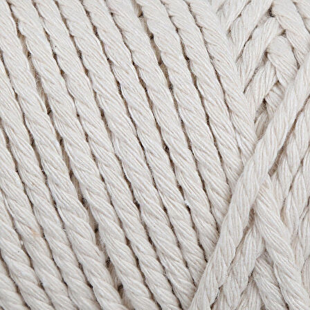 Loren Decor Slim 3 Büküm Makrome İpi Krem - L002