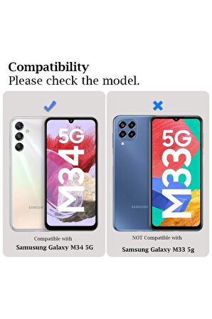 Samsung Galaxy M34 ile Uyumlu Ekran Koruyucu Şeffaf Temperli Kırılmaz Cam Ekran Koruyucu