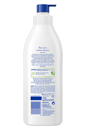 Nivea Q10 Sıkılaştırıcı Vücut Losyonu 400ml, 10 Günde Sıkılaş, C Vitamini, Nemlendirici, Normal Ciltler